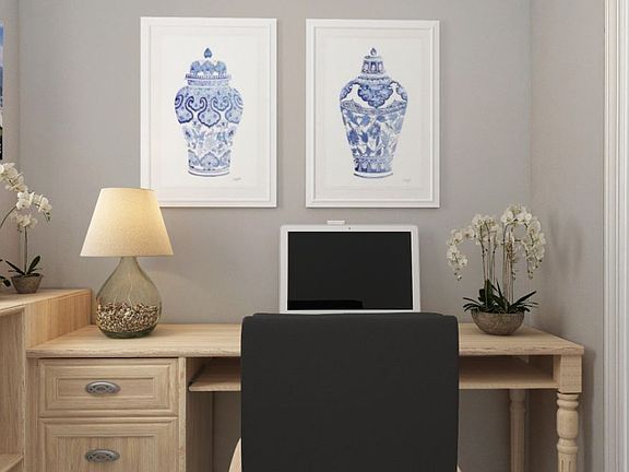 Planning Room virtually staged