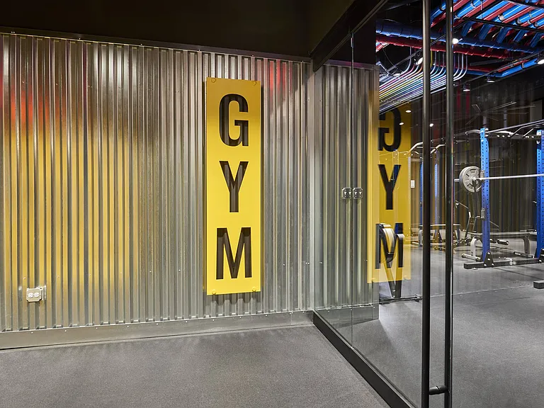 24 hour fully equipped fitness center and workout studio