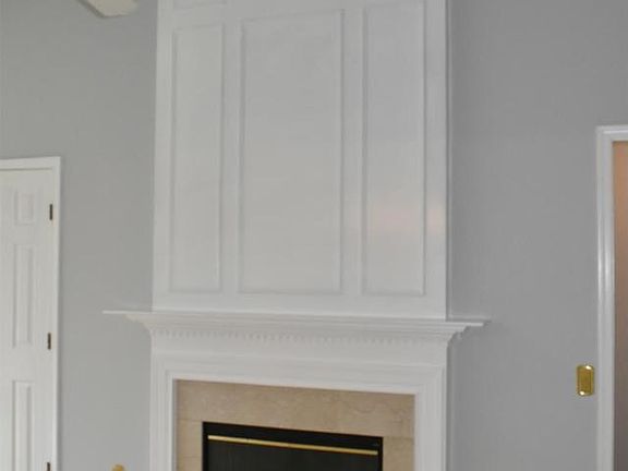 Family Room with wood burning fireplace