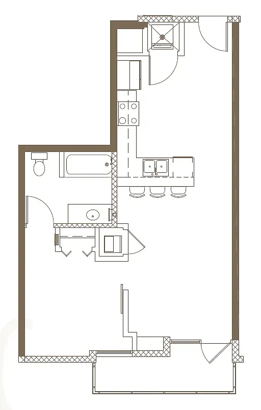 Floor plan 1X1