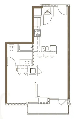 Floor plan 1X1