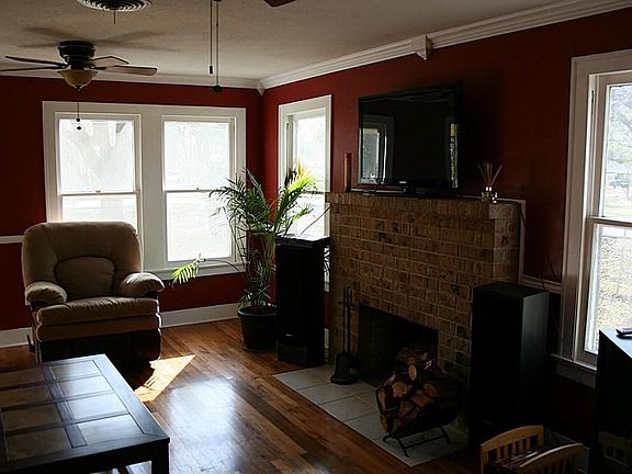 Living room fireplace
