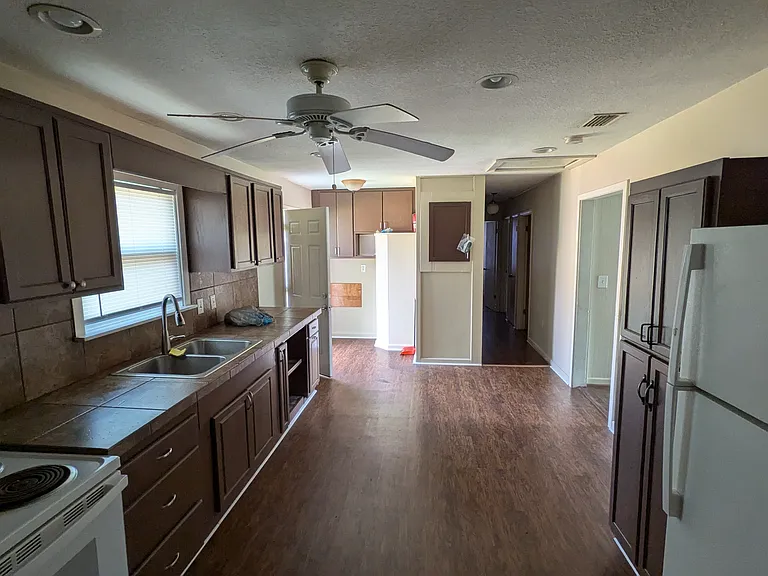 Kitchen and hall