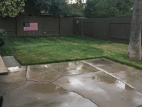 Large landscaped backyard 