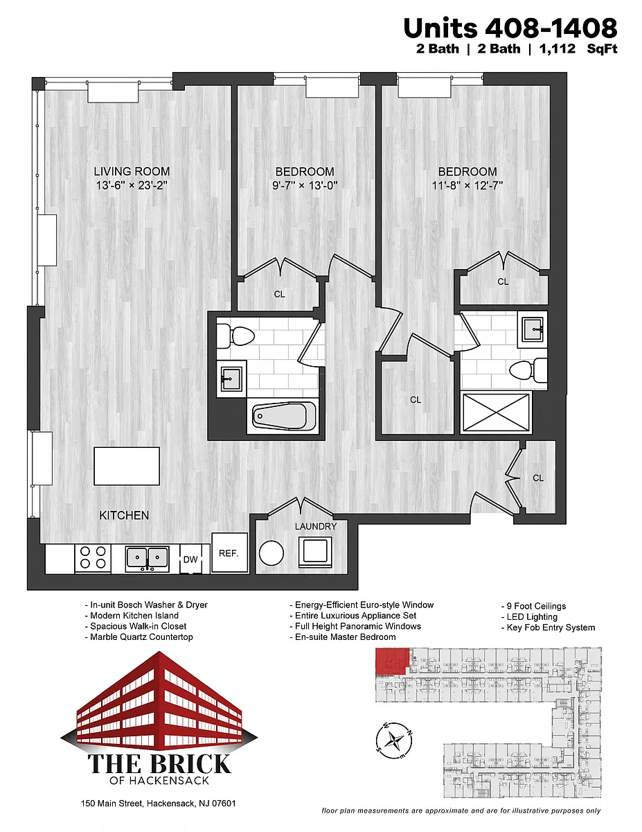 Floor plan 2 Bed/2 Bath-1112