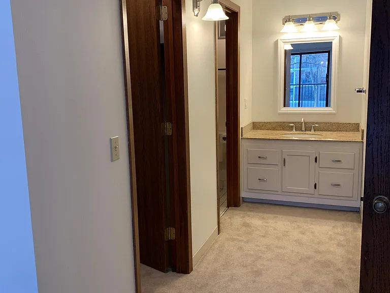 Walk-in closet and master bathroom