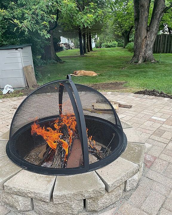 3’ Fire Pit on brick patio 