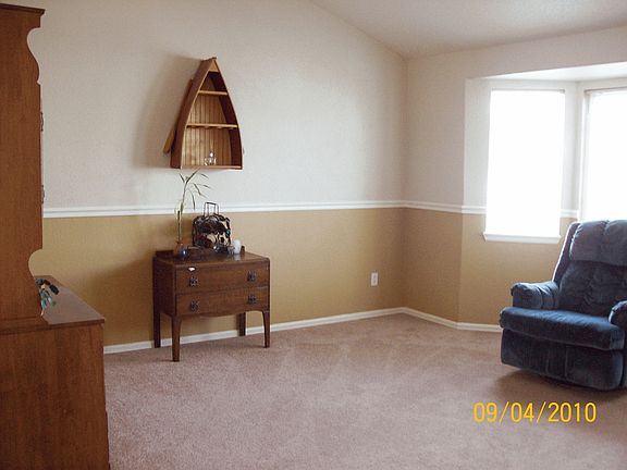 Interior of the home is very clean and very open.