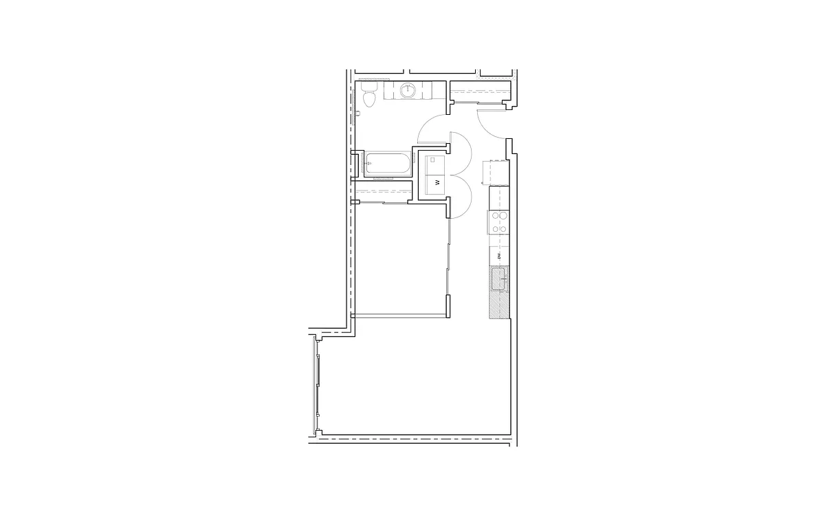 Floor plan 1 Bed/1 Bath-CK1
