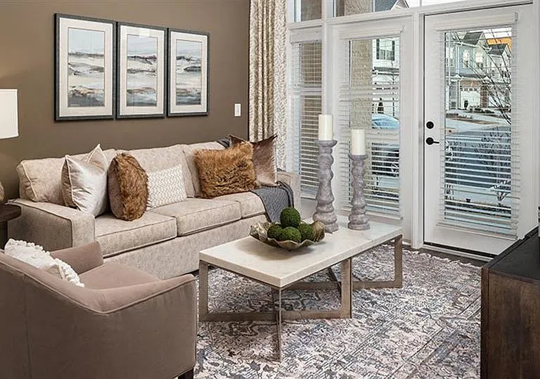 The Conclave Living Room Finishes.