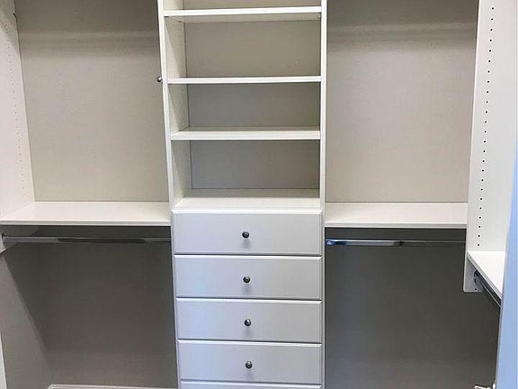 Master bedroom built in closets
