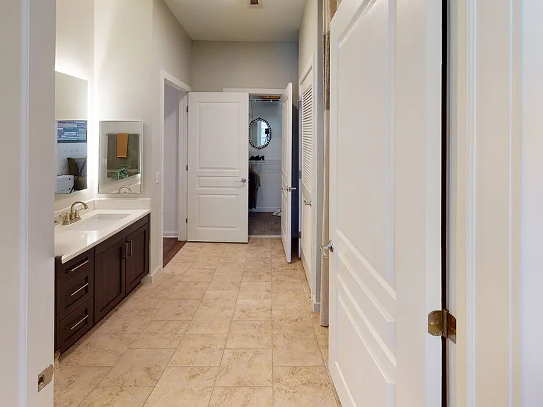 Modernized bathrooms and oversized closets