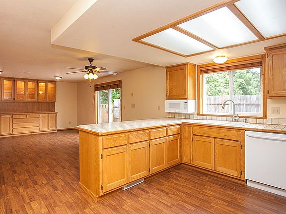 Kitchen and family room