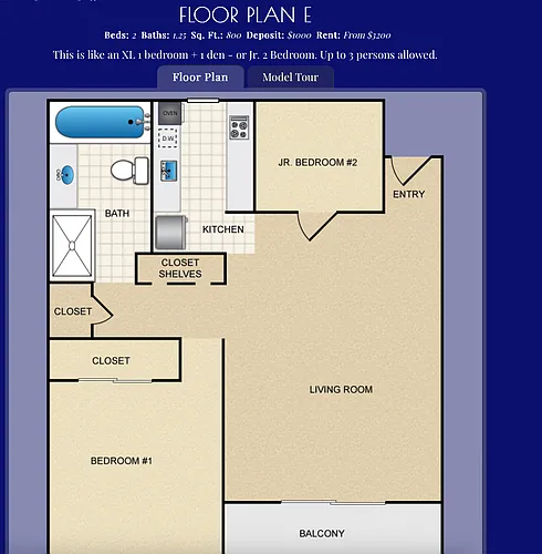 Floor plan Floor Plan E