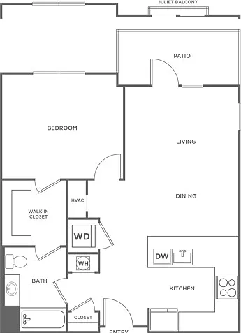 One Bedroom One Bath (796 SF) One Bedroom One Bath (796 SF)