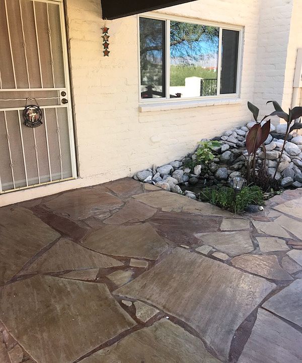 Beautiful flagstone entry