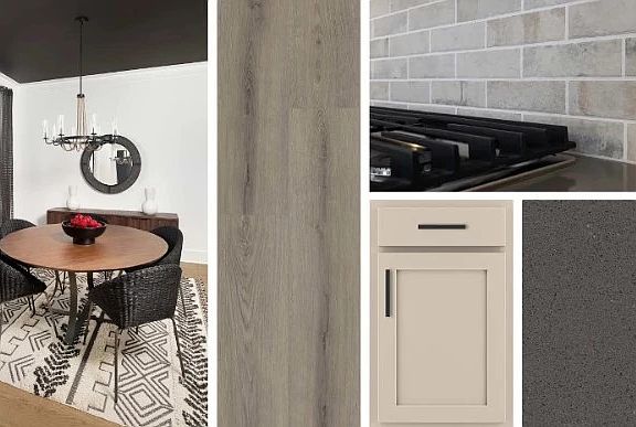 This home features the AW Collection R Foundry with cream cabinetry, vintage-inspired finishes, and