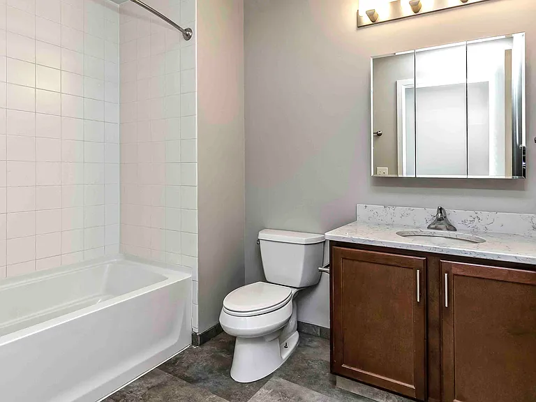 Our bathrooms include spacious vanities with storage, perfect for keeping your essentials organized.