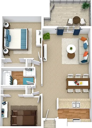 Floor plan 2x1 900sf Reno