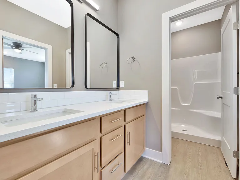 Private bathroom off primary bedroom