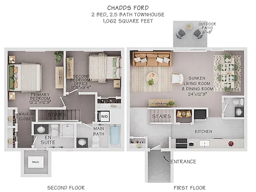Floor plan Chadds Ford Townhouse