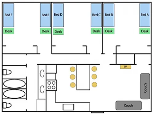 Floor plan 3x2 Women