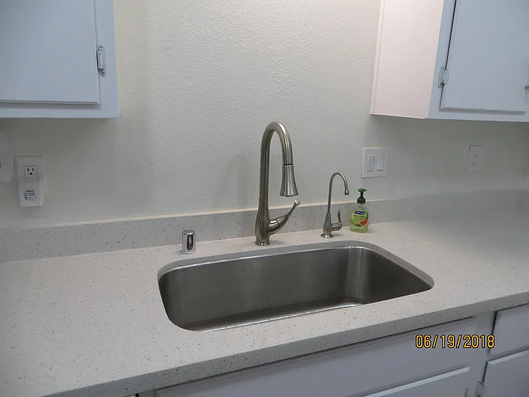 Kitchen; new under mount large sink, new faucet, newer water