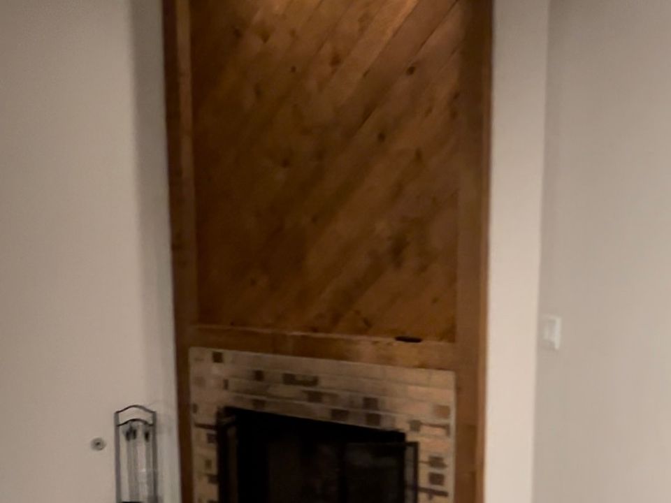 wood burning fireplace