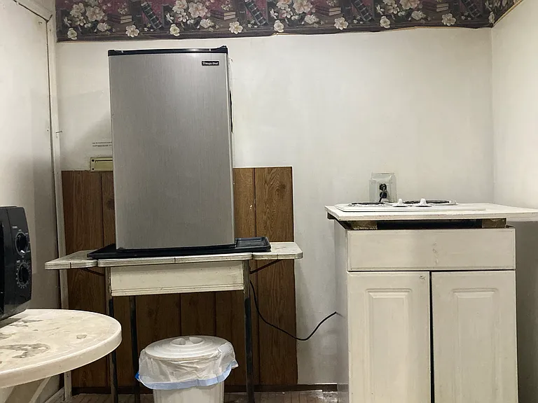 Kitchenette, new mini fridge, new stove top _ sufficient lite cook or food prep