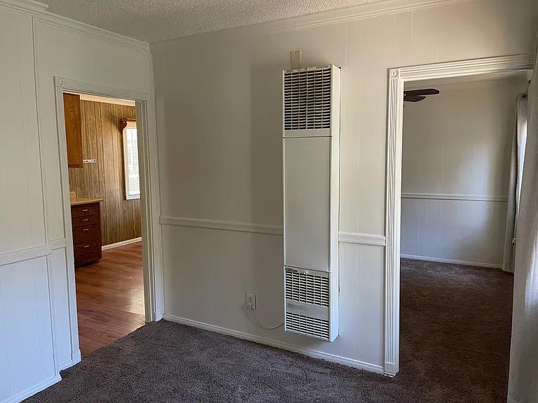 middle room with wall gas heater