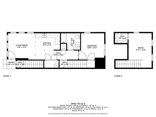 Floor plan 2-Beds 1-Bath
