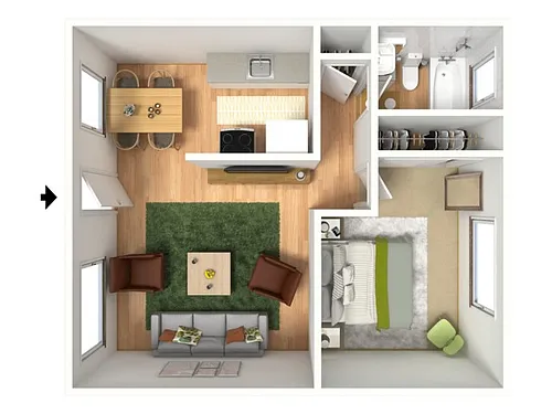 Floor plan One Bedroom