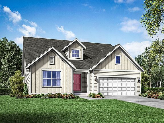 Cape May Farmhouse exterior elevation rendering by William Ryan Homes