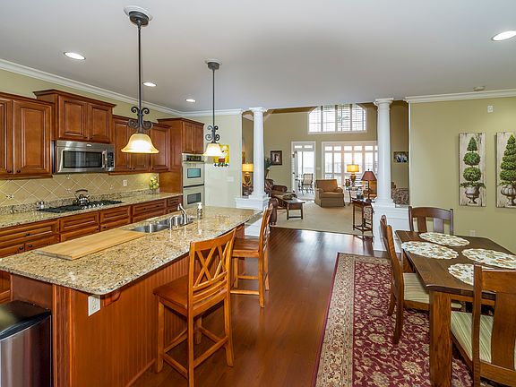 Island seating in kitchen