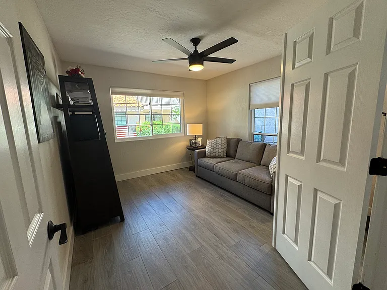 Office entry - pull down desk; convertible couch