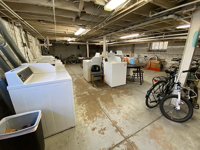 Laundry room in basement. You are welcome to store your bicycle here (make sure it's locked).