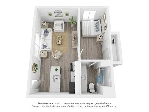 Floor plan 1x1 Flat