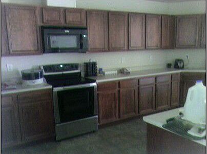 kitchen/smooth top range/microwave upgraded cabinets