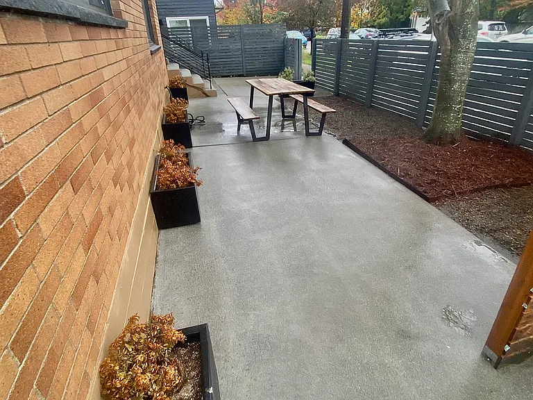 Fenced-in shared outdoor space