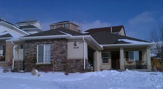 House from front on culdesac