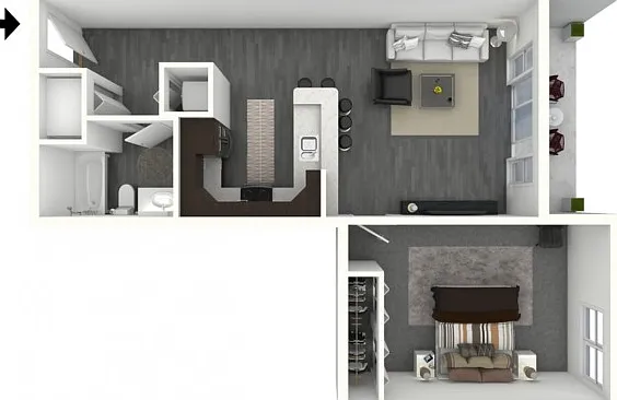 One Bedroom, One Bath - Large One Bedroom, One Bath - Large