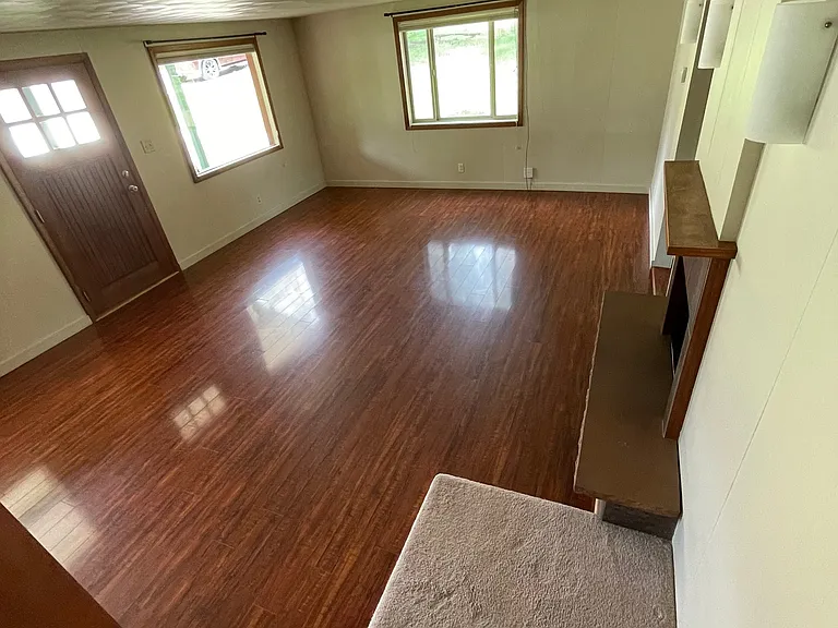Coming downstairs to living area.