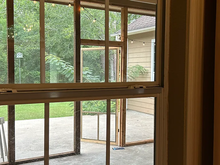 screened room view from living room