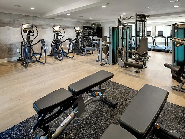 Fitness center with strength and cardio equipment