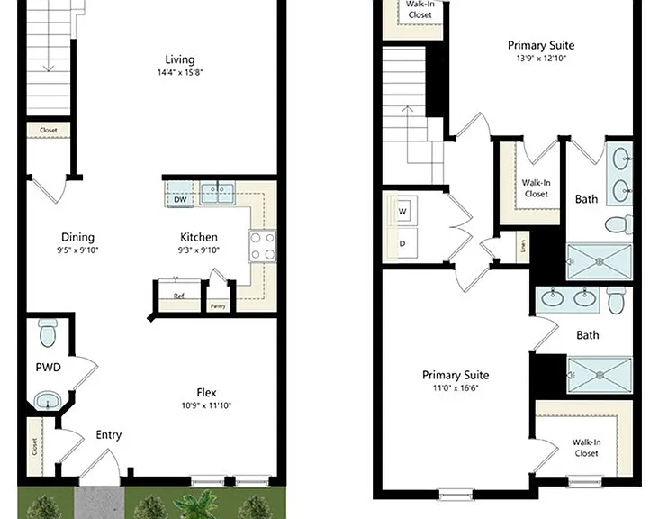 Basil 2BR (1,507 SF)