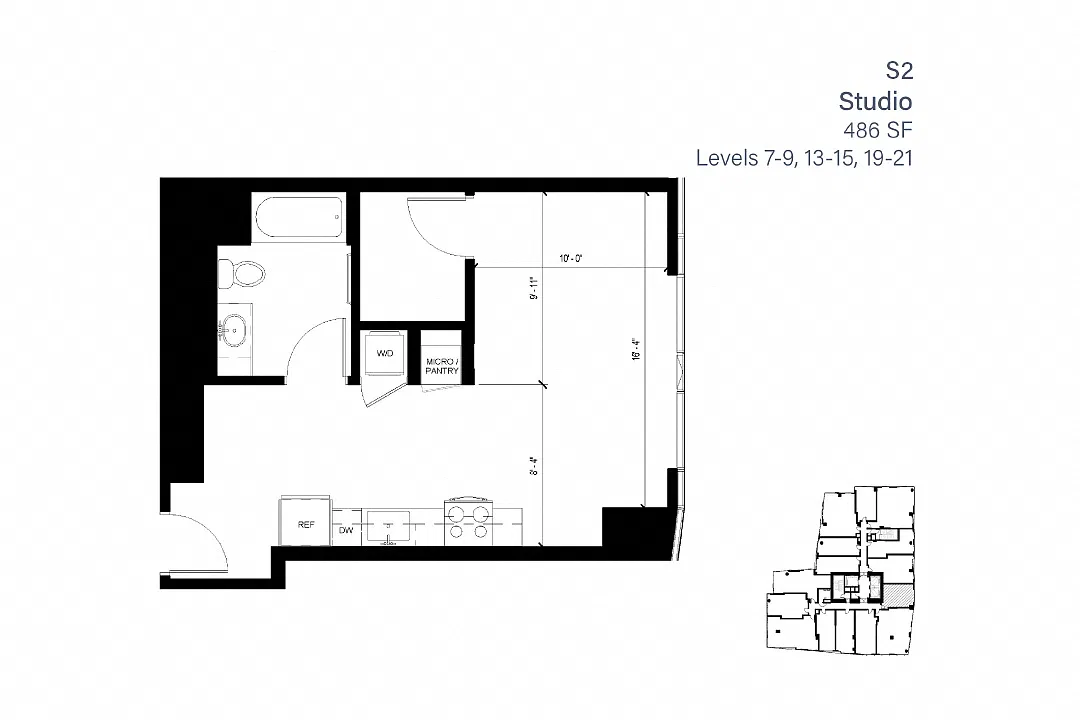 Floor plan S2 Studio