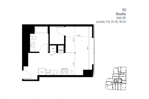 Floor plan S2 Studio