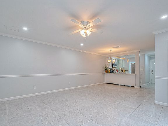 The entire first floor of the condo.