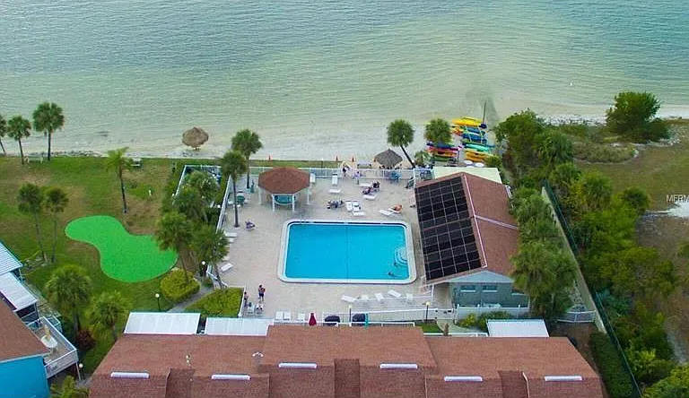 Overhead View of Beachfront Pool (looking west)