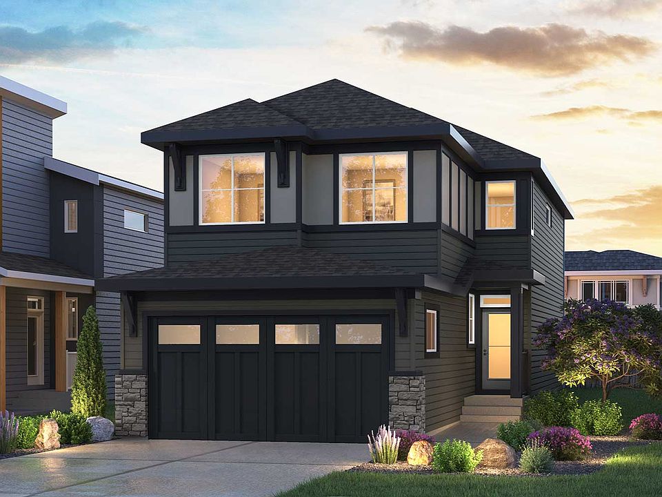 Exterior rendering of the Contemporary style of the Amery 24 model by Brookfield Residential